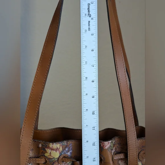 Patricia Nash Tote Drawstring Whitney English Garden Map British Tan - Picture 10 of 15